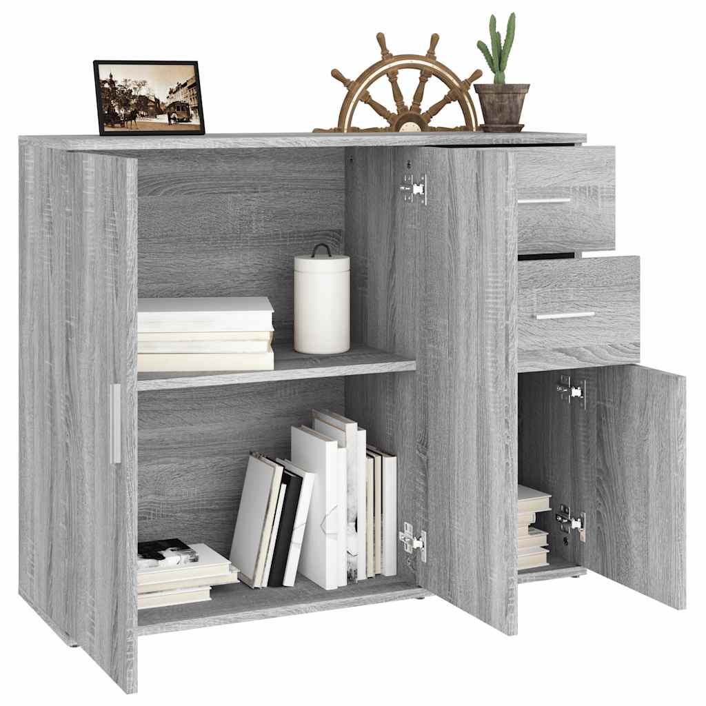 Komoda boja sivog hrasta 91x29,5x75 cm od konstruiranog drva
