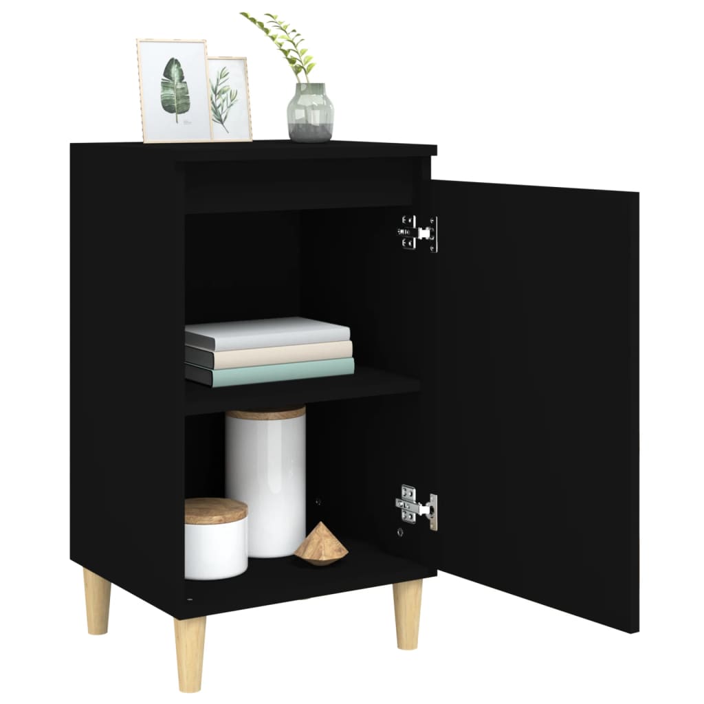 Noćni ormarići 2 kom crni 40 x 35 x 70 cm konstruirano drvo