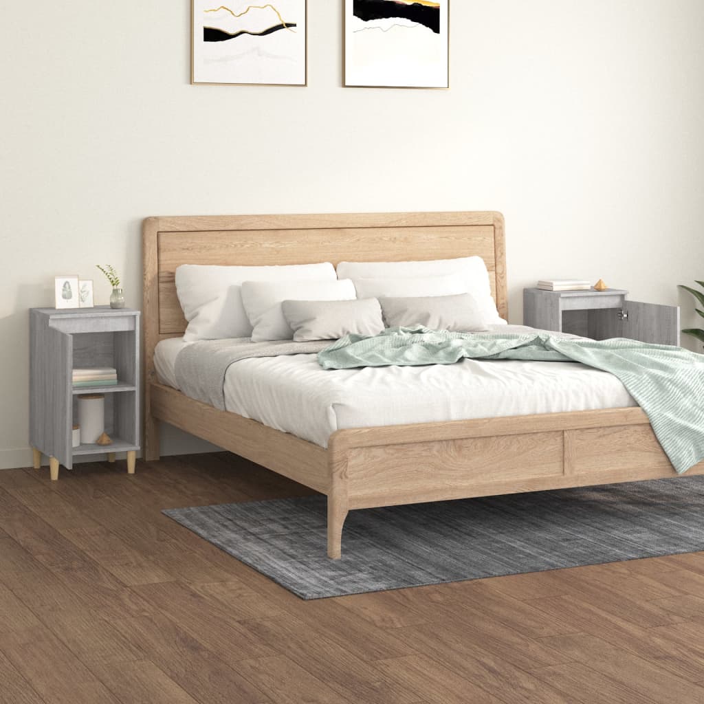 Noćni ormarići 2 kom boja hrasta 40x35x70 cm konstruirano drvo