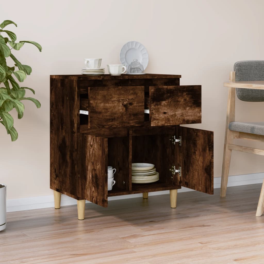 Komoda boja dimljenog hrasta 60 x 35 x 70 cm konstruirano drvo