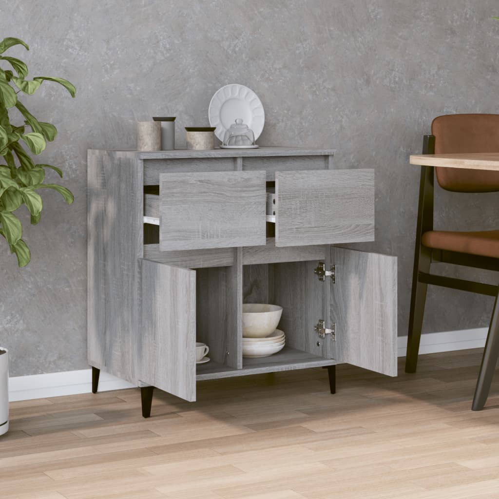 Komoda sivog hrasta sonome 60x35x70 cm od konstruiranog drva