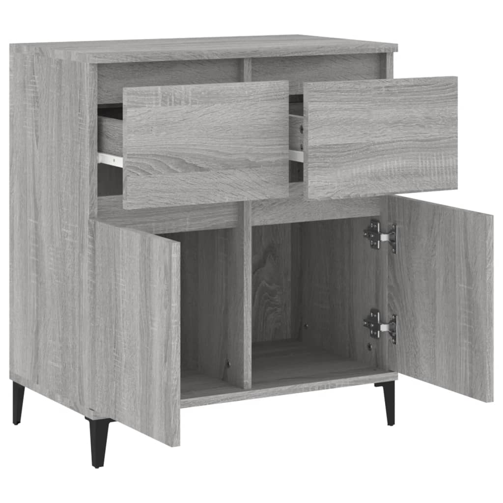 Komoda sivog hrasta sonome 60x35x70 cm od konstruiranog drva