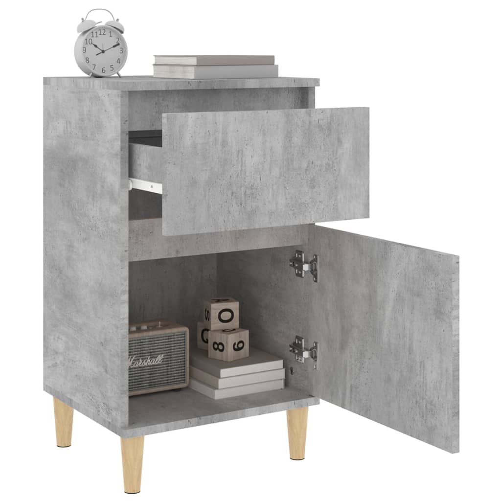 Noćni ormarić siva boja betona 40 x 35 x 70 cm