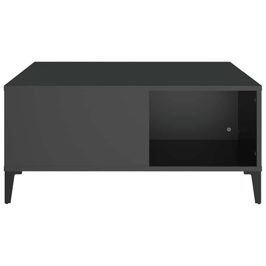 Stolić za kavu crni 80 x 80 x 36,5 cm od konstruiranog drva