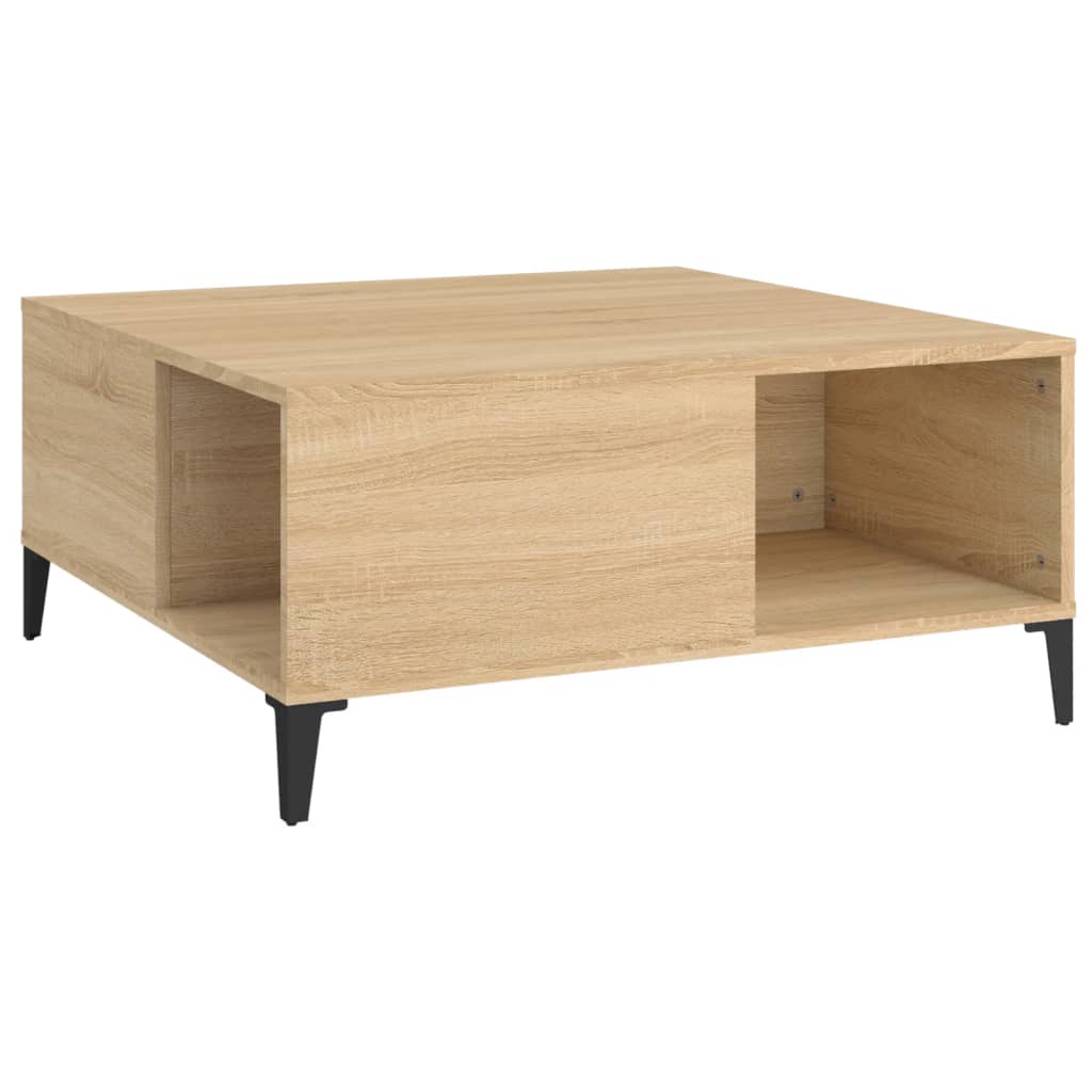 Stolić za kavu boja hrasta 80x80x36,5 cm konstruirano drvo