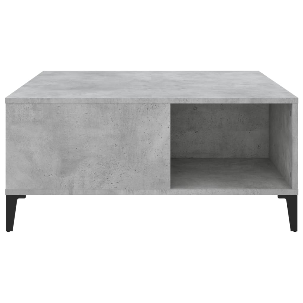 Stolić za kavu boja betona 80 x 80 x 36,5 cm konstruirano drvo