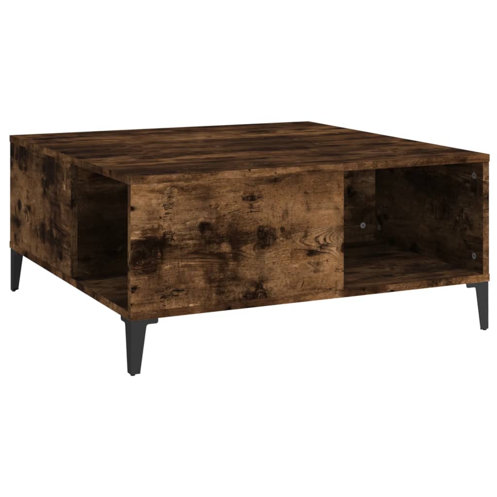 Stolić za kavu boja hrasta 80 x 80 x 36,5 cm konstruirano drvo