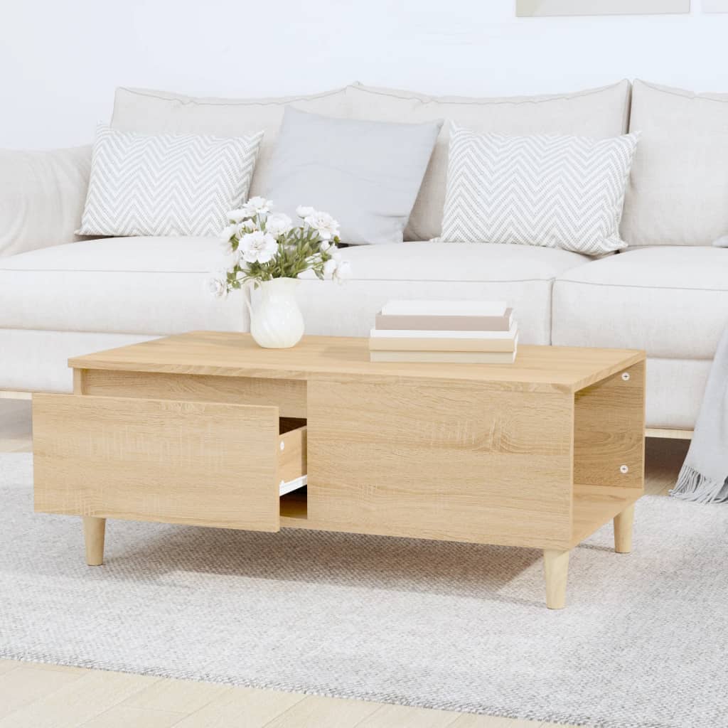 Stolić za kavu boja hrasta 90x50x36,5 cm konstruirano drvo