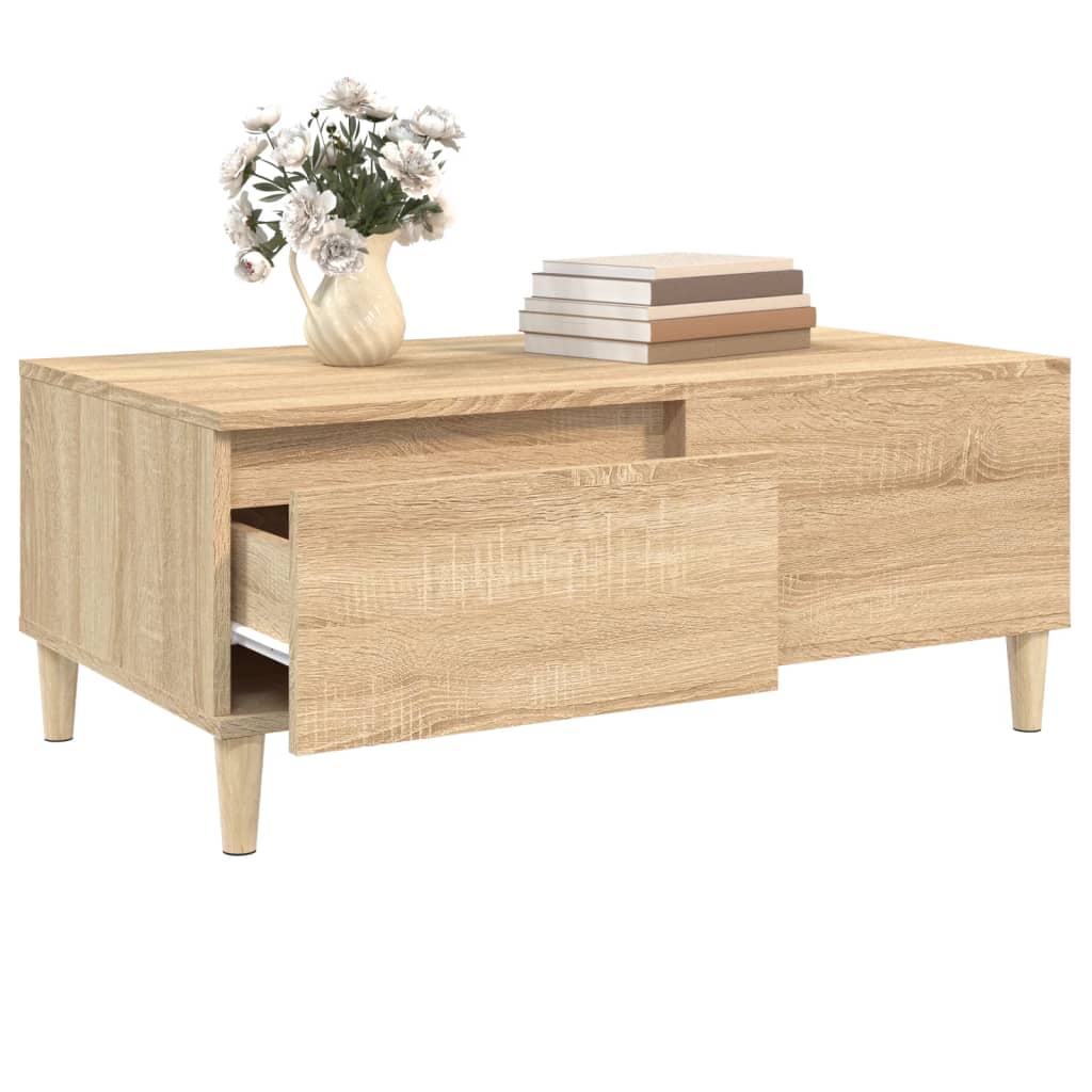 Stolić za kavu boja hrasta 90x50x36,5 cm konstruirano drvo