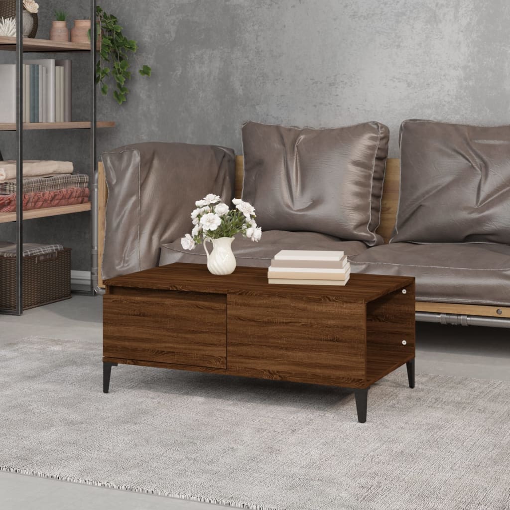 Stolić za kavu smeđa boja hrasta 90x50x36,5cm konstruirano drvo
