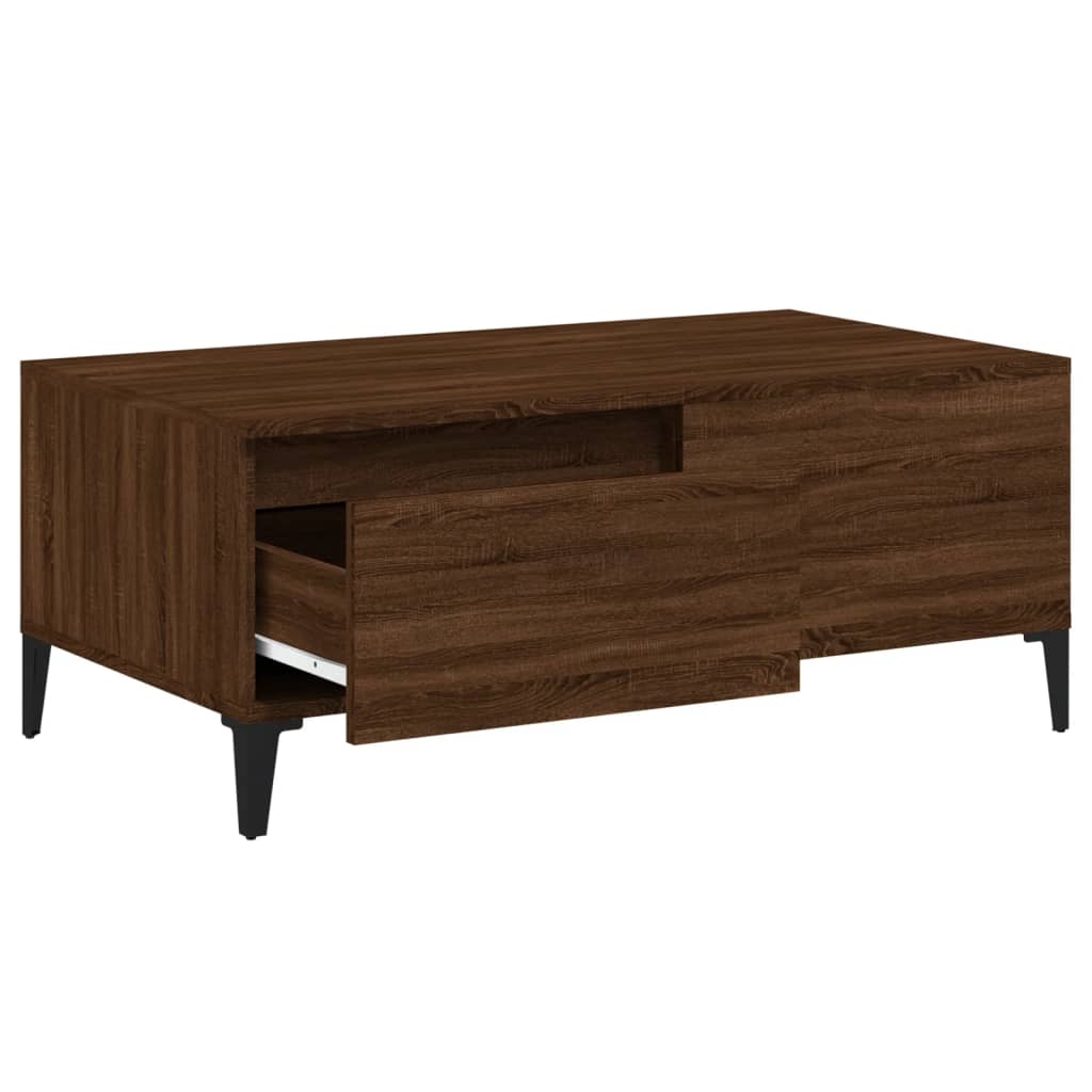 Stolić za kavu smeđa boja hrasta 90x50x36,5cm konstruirano drvo