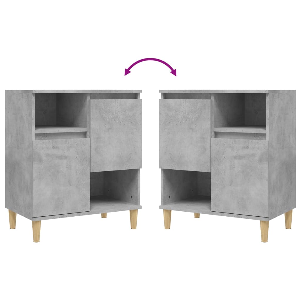 Komoda siva boja betona 60x35x70 cm od konstruiranog drva