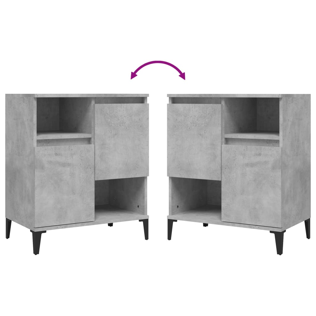 Komoda siva boja betona 60x35x70 cm od konstruiranog drva