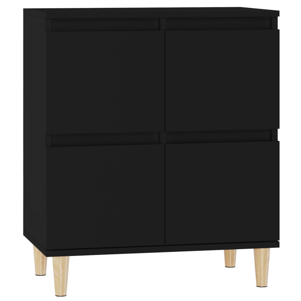 Komoda crna 60 x 35 x 70 cm od konstruiranog drva