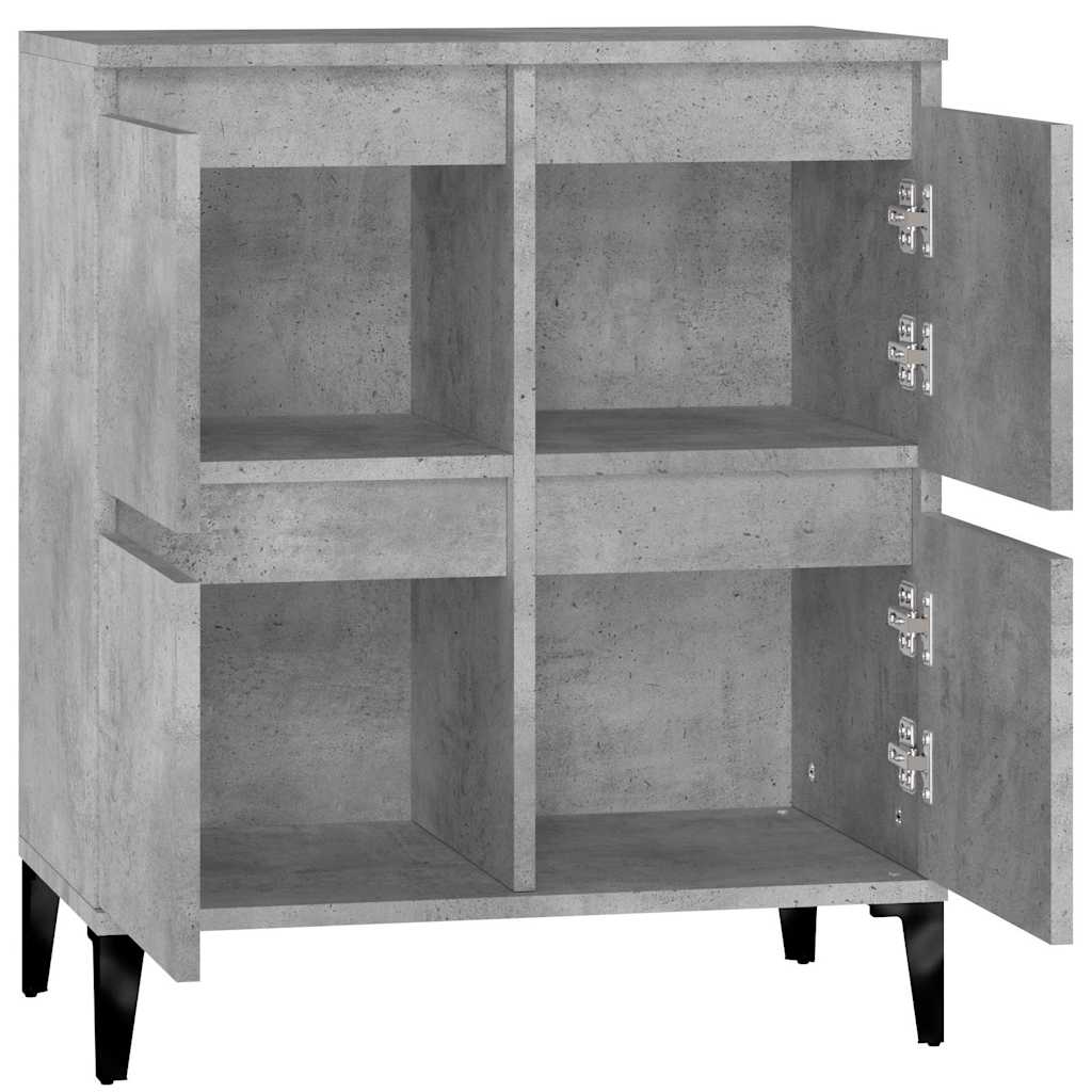 Komoda siva boja betona 60x35x70 cm od konstruiranog drva