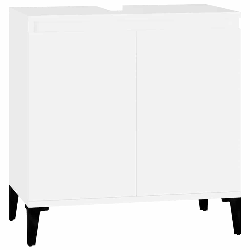 Ormarić za umivaonik bijeli 58 x 33 x 60 cm konstruirano drvo