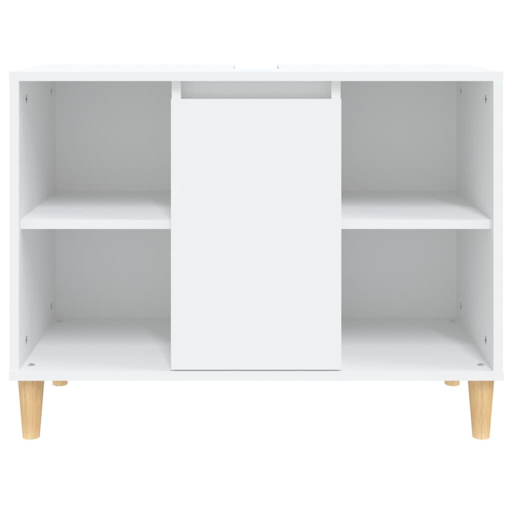 Ormarić za umivaonik bijeli 80 x 33 x 60 cm konstruirano drvo