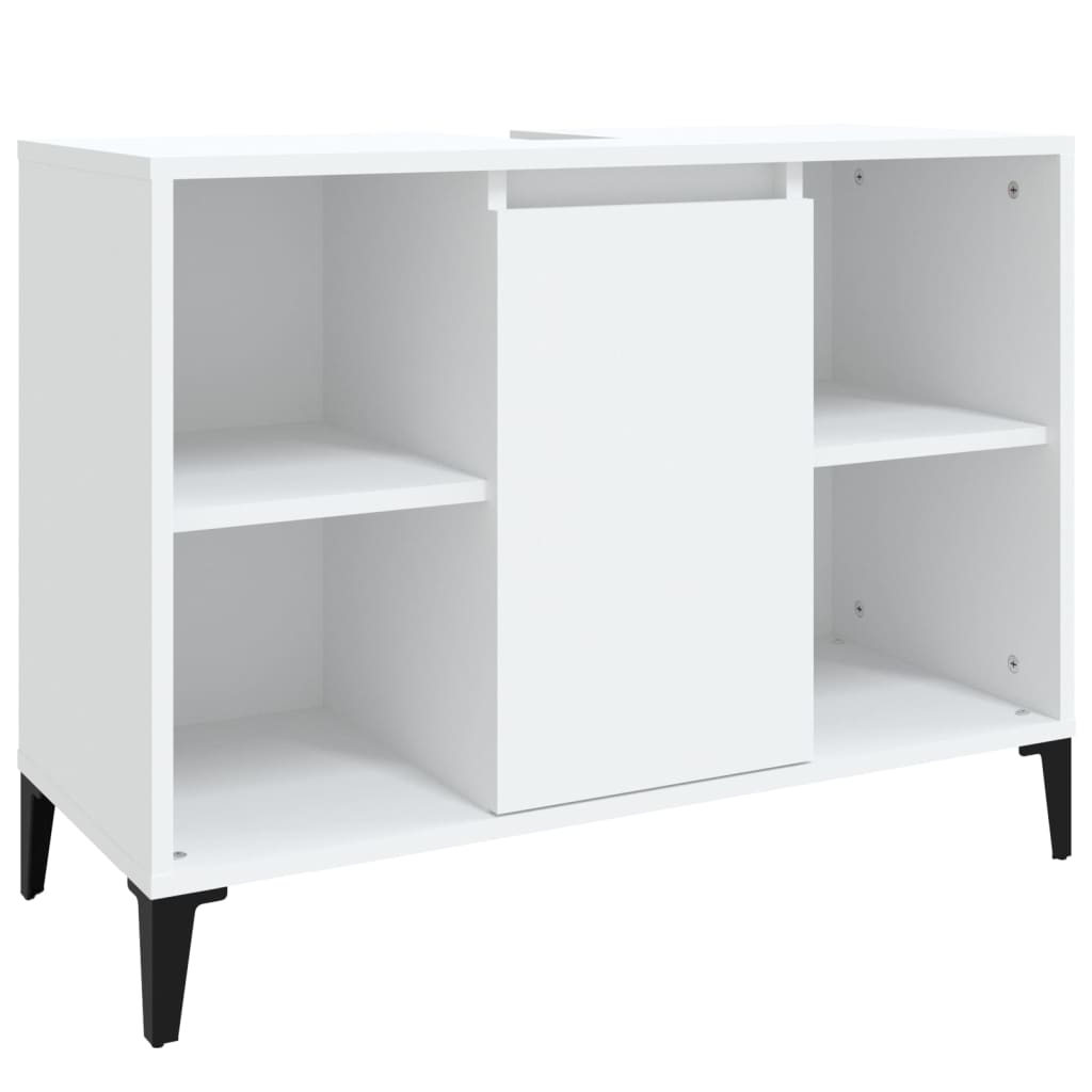 Ormarić za umivaonik bijeli 80 x 33 x 60 cm konstruirano drvo
