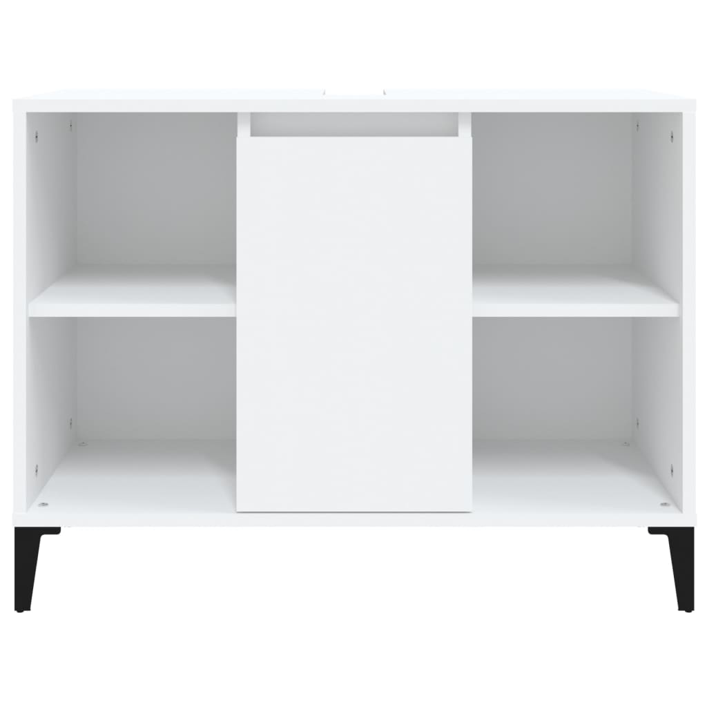 Ormarić za umivaonik bijeli 80 x 33 x 60 cm konstruirano drvo