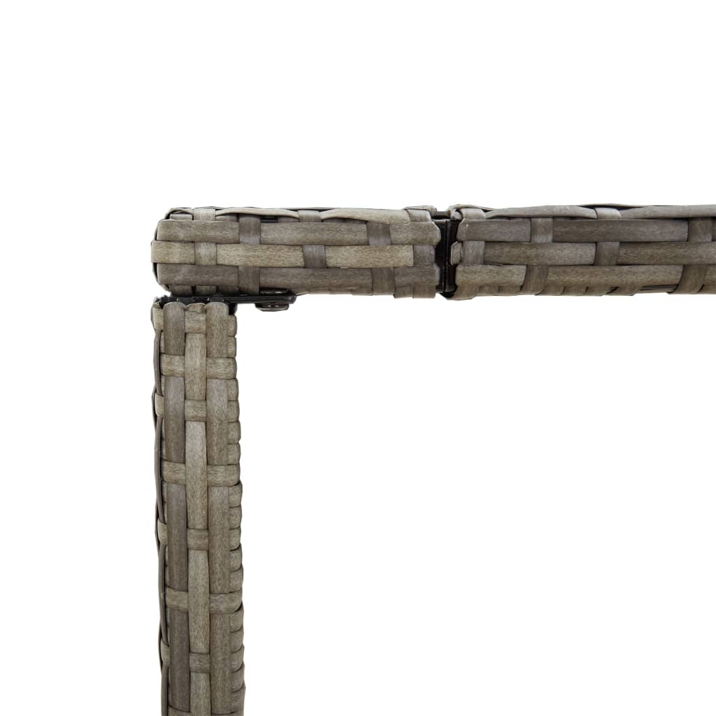 Barski stol sa staklenom pločom sivi 110x70x110 cm poliratan