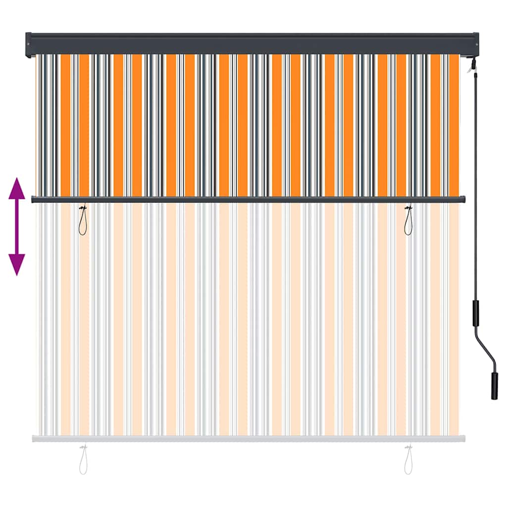 Rolo zavjesa Žuta i plava 180 x 250 cm Tkanina i aluminij