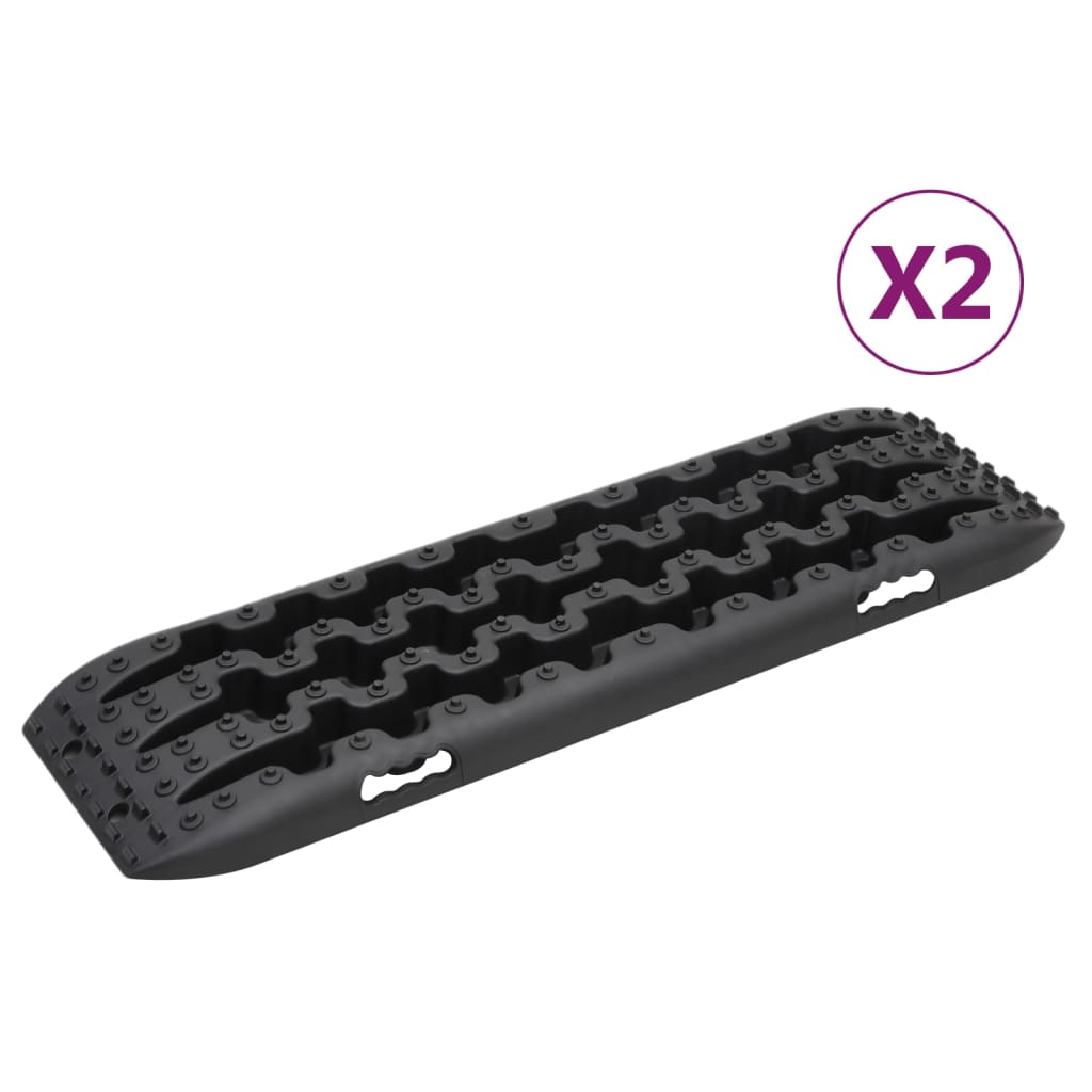 Daske za vuču 2 kom crne 106 x 30,5 x 7 cm najlonske