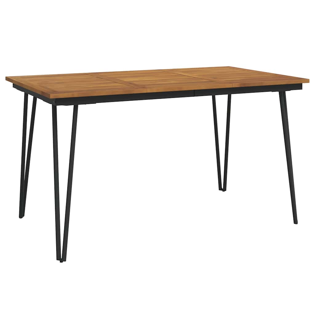 Vrtni stol s U-nogama 140 x 80 x 75 cm od masivnog drva bagrema