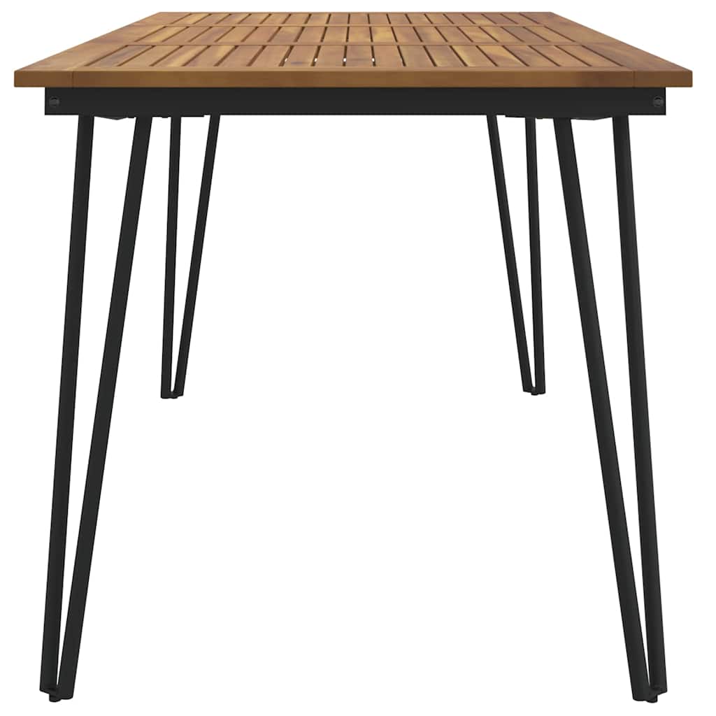 Vrtni stol s U-nogama 140 x 80 x 75 cm od masivnog drva bagrema