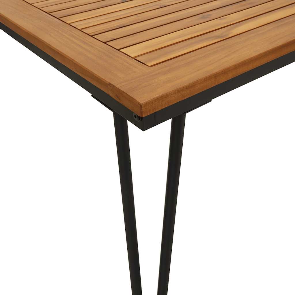 Vrtni stol s U-nogama 140 x 80 x 75 cm od masivnog drva bagrema