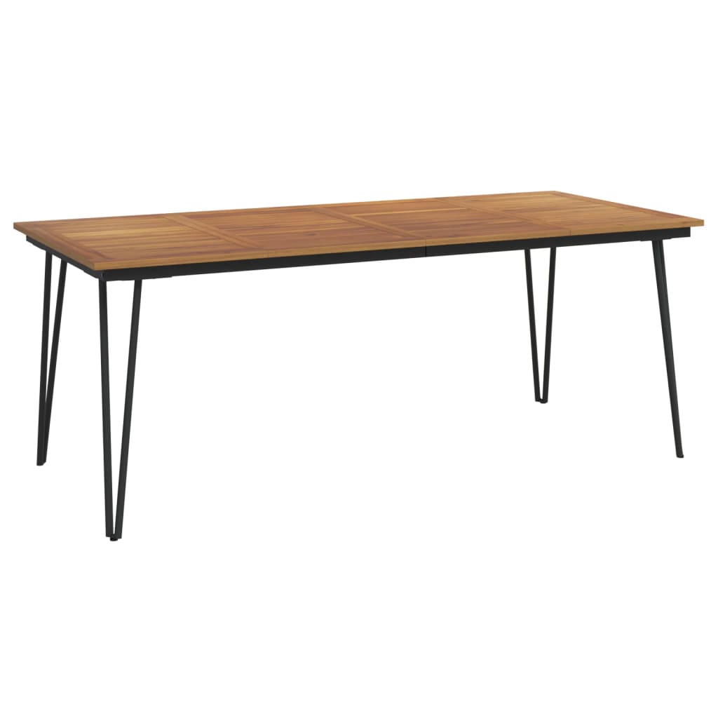 Vrtni stol s U-nogama 200x90x75 cm od masivnog drva bagrema