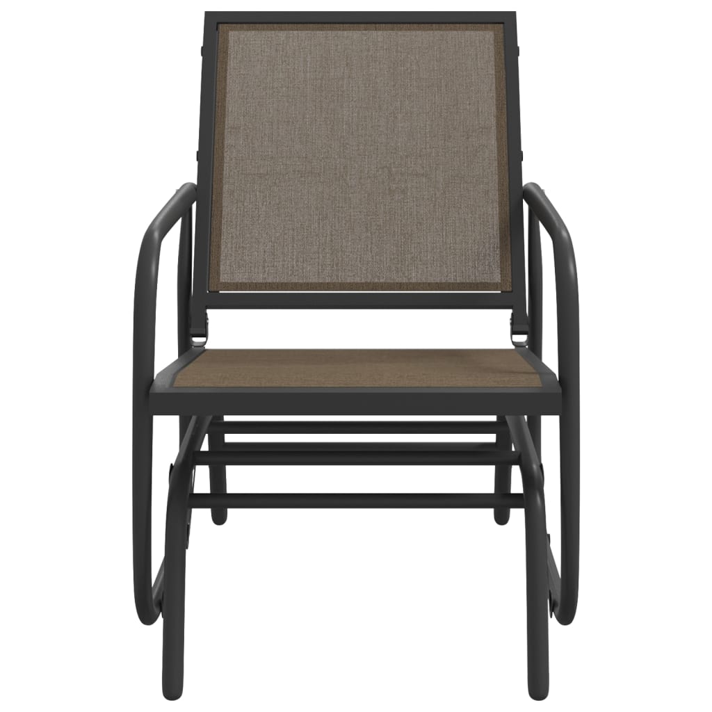Vrtne stolice ljuljačke smeđe 61x76x87 cm tekstil i čelik