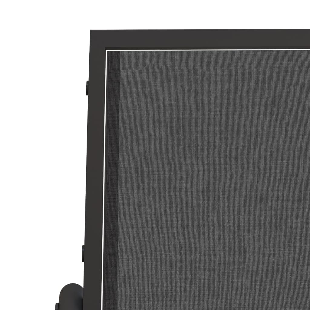Vrtne stolice ljuljačke 2 kom crne 61x76x87 cm tekstil i čelik