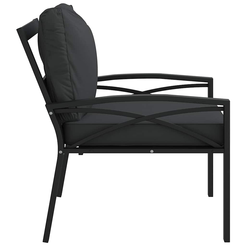 Vrtne stolice sa sivim jastucima 2 kom 68 x 76 x 79 cm čelične