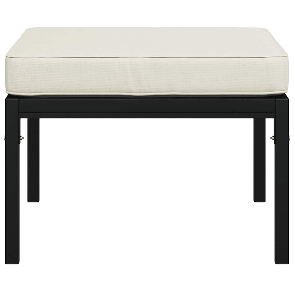 Vrtni taburei s jastucima boje pijeska 2 kom 60x60x35 cm čelik