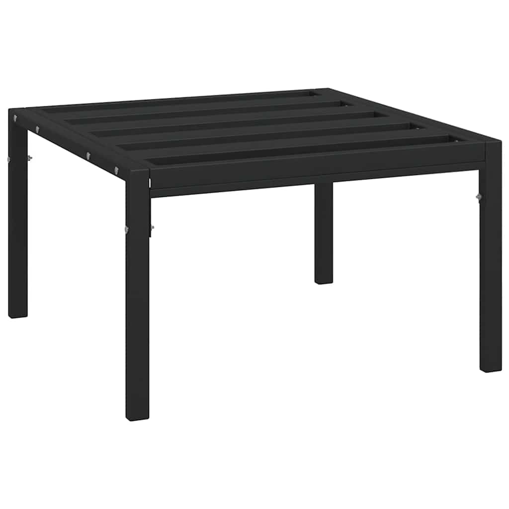 Vrtni stolić za kavu crni 60 x 60 x 35 cm čelični