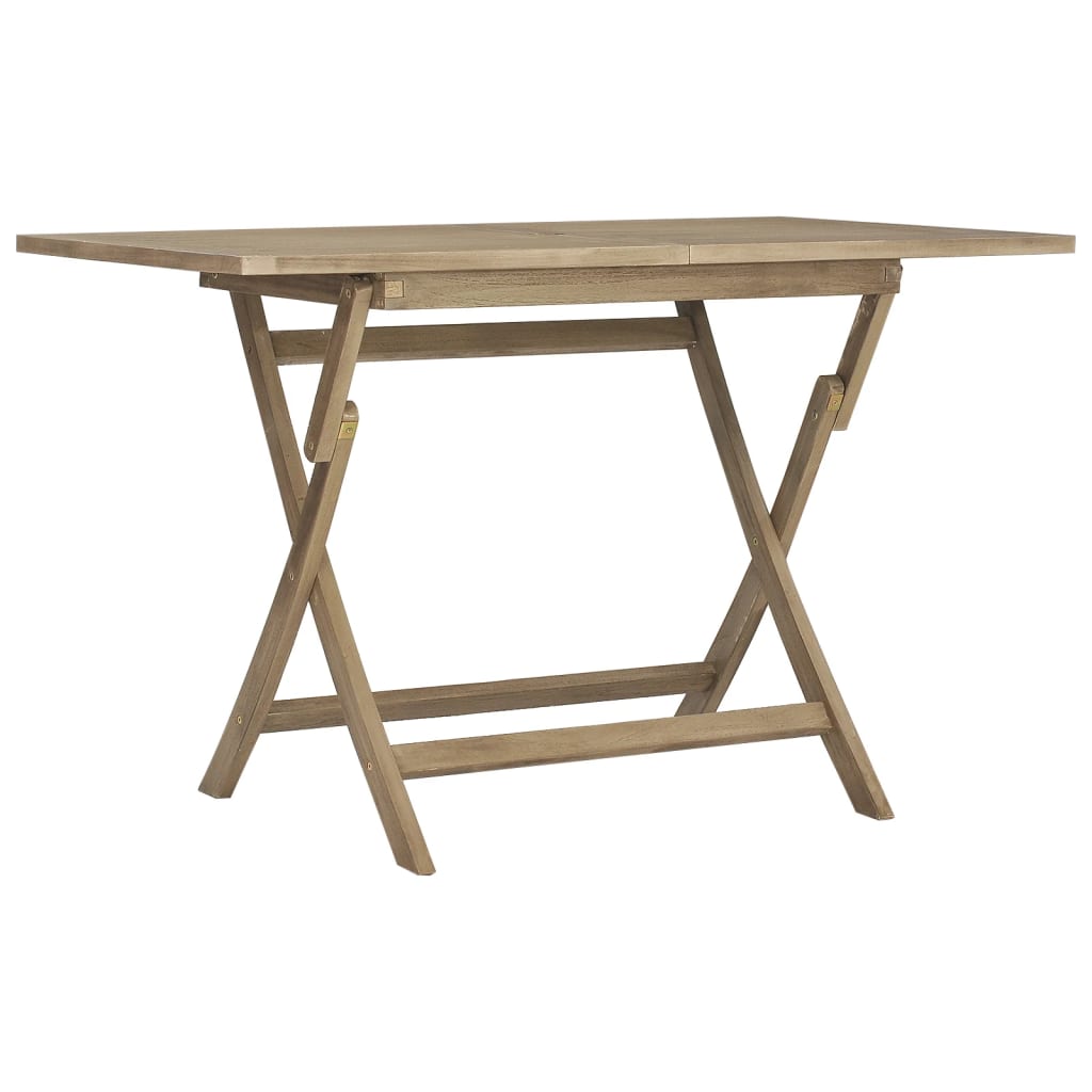 Sklopivi vrtni stol sivi 120 x 70 x 75 cm od masivne tikovine