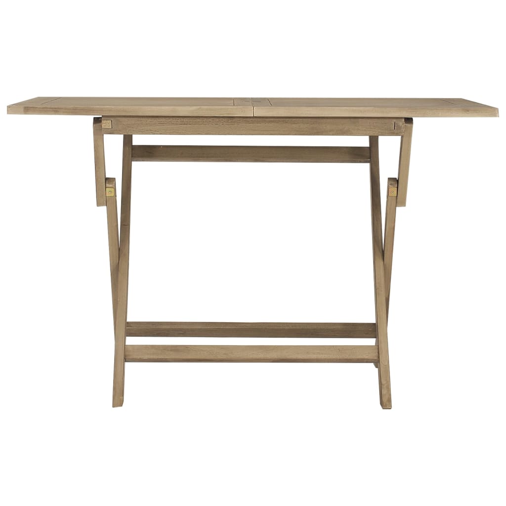 Sklopivi vrtni stol sivi 120 x 70 x 75 cm od masivne tikovine