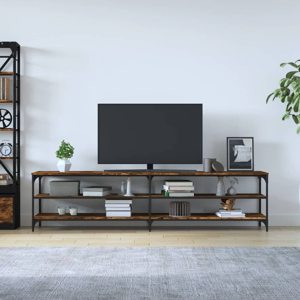 TV ormarić boja dimljenog hrasta 200x30x50 cm konstruirano