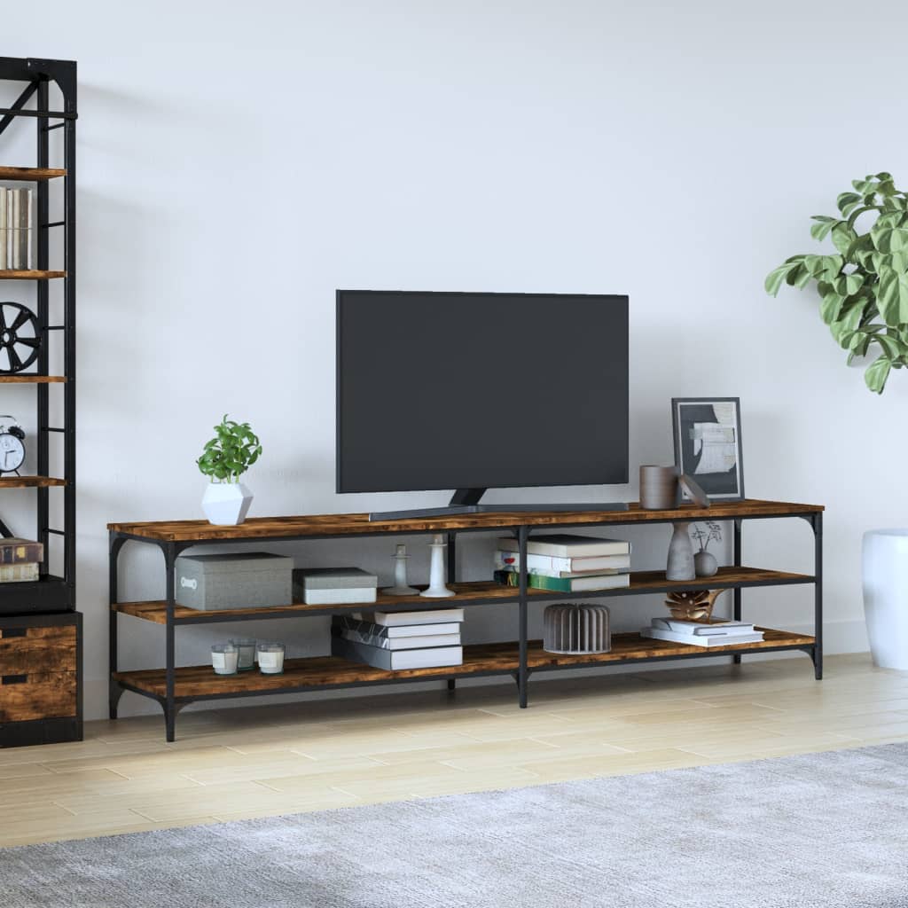 TV ormarić boja dimljenog hrasta 200x30x50 cm konstruirano