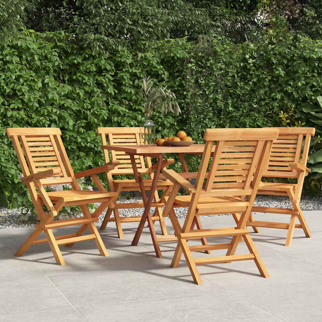 Sklopive vrtne stolice 4 kom 56x63x90 cm od masivne tikovine