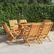 Sklopive vrtne stolice 6 kom 61x67x90 cm od masivne tikovine