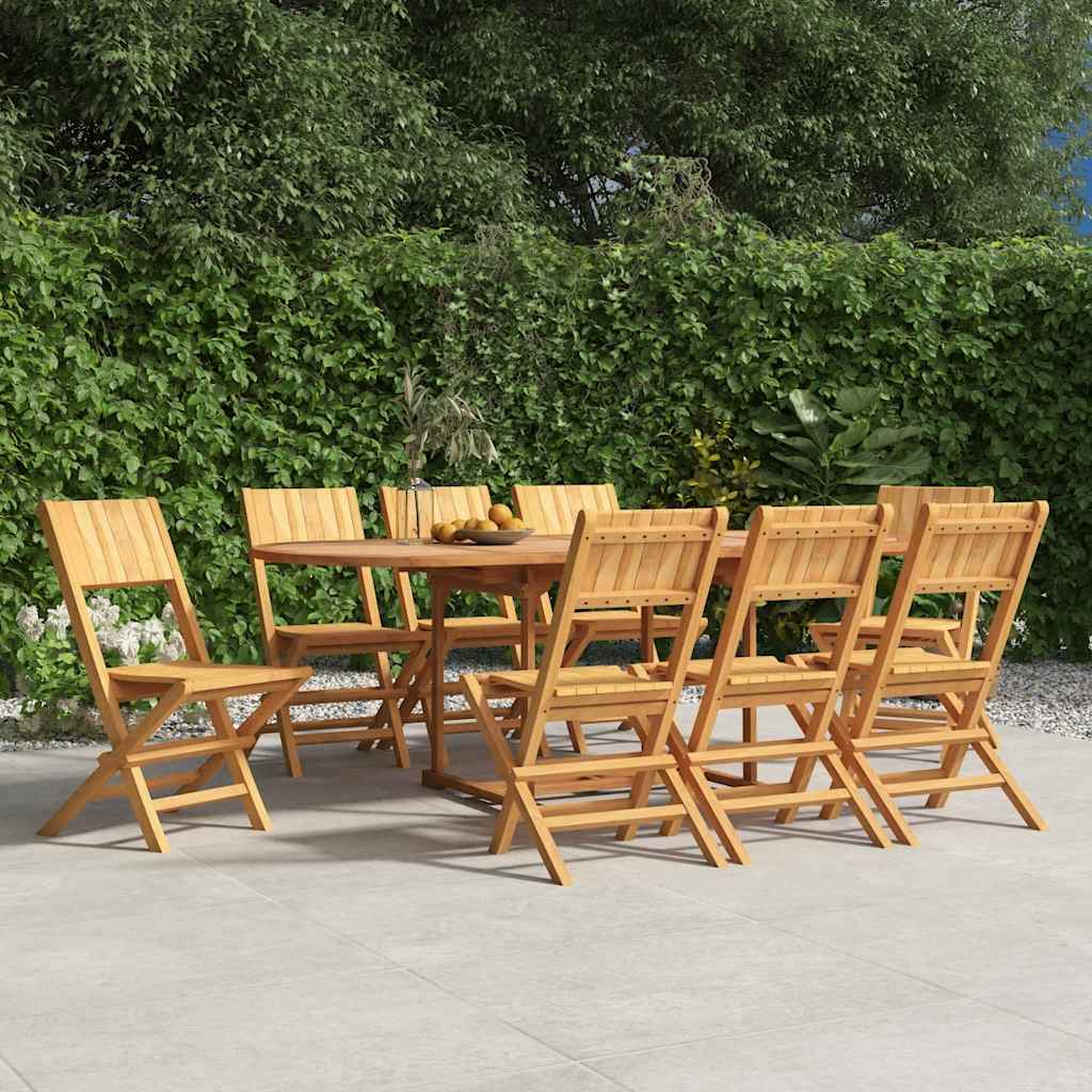 Sklopive vrtne stolice 8 kom 47x61x90 cm od masivne tikovine