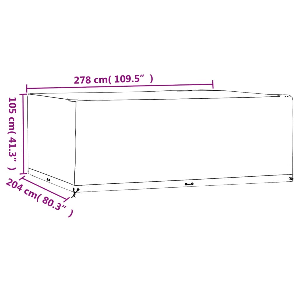 Navlake za vrtni namještaj 2 kom 278 x 204 x 105 cm pravokutne