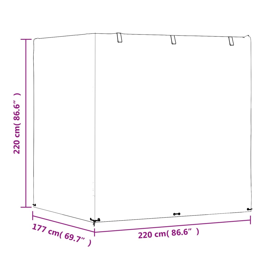 Navlake za ljuljačku 2 kom 12 ušica 220x177x220 cm polietilen
