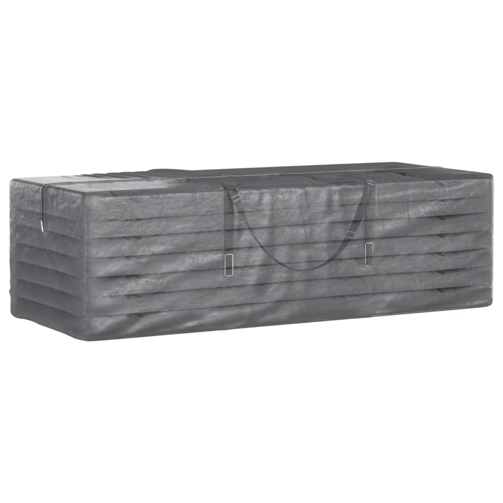 Vreće za vrtne jastuke 2 kom crne 135 x 40 x 55 cm polietilen