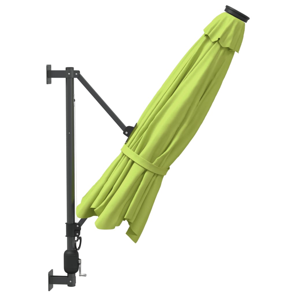 Zidni suncobran svjetlozeleni 290 cm