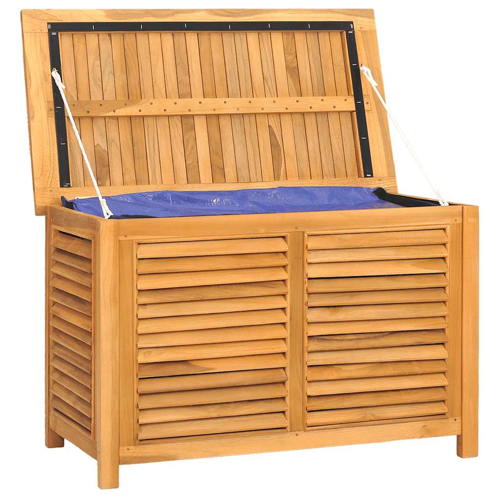 Vrtna kutija za pohranu s vrećom 90x50x58 cm masivna tikovina