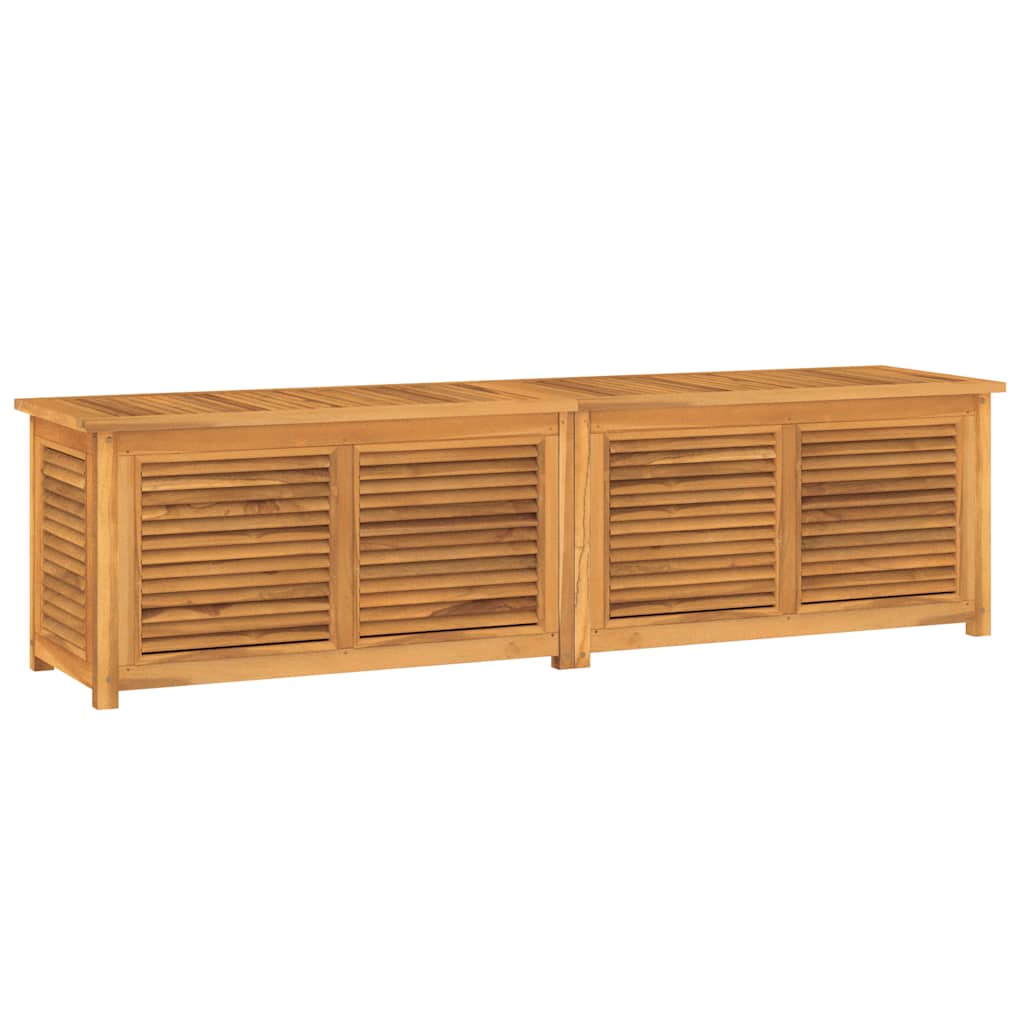 Vrtna kutija za pohranu s vrećom 200x50x55 cm masivna tikovina