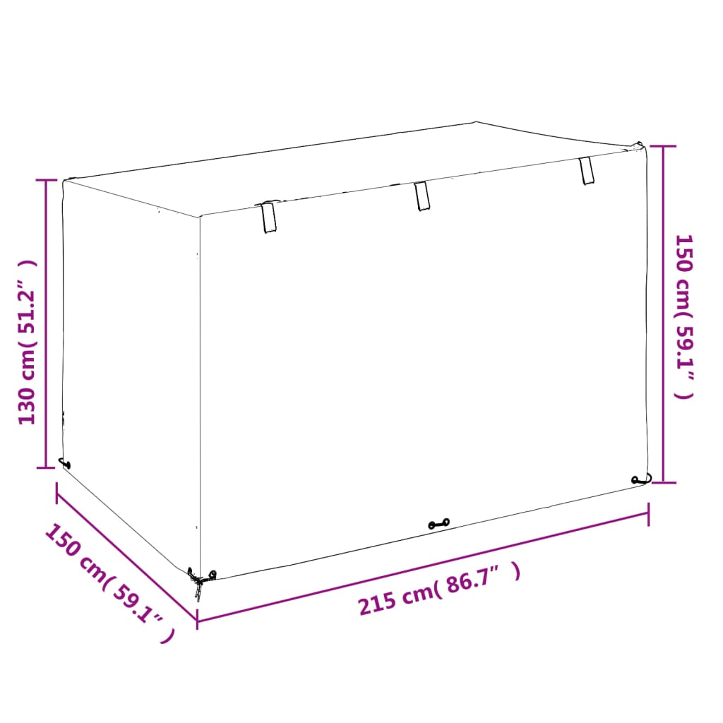 Navlaka za ljuljačku s 12 ušica 215 x 150 x 130/150 cm PE