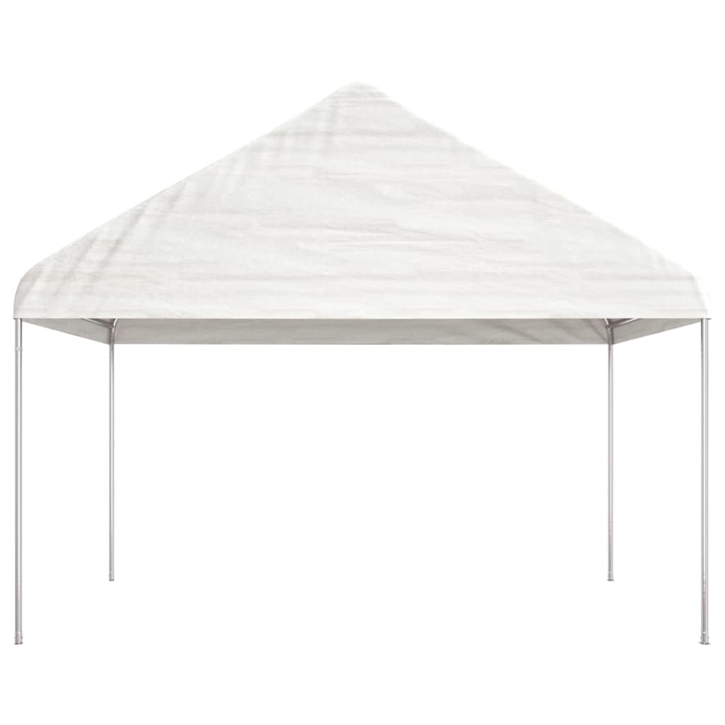 Sjenica s krovom bijela 11,15 x 4,08 x 3,22 m polietilen
